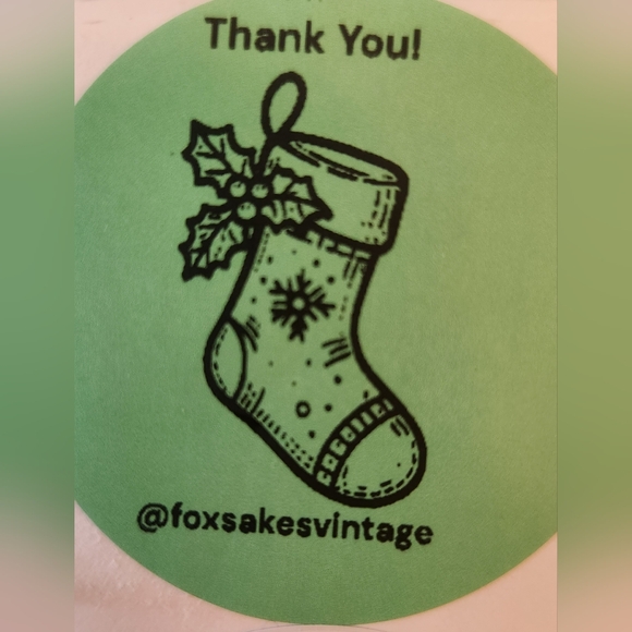 100 Christmas Customized Thank You Stickers - pick one design - Picture 14 of 16